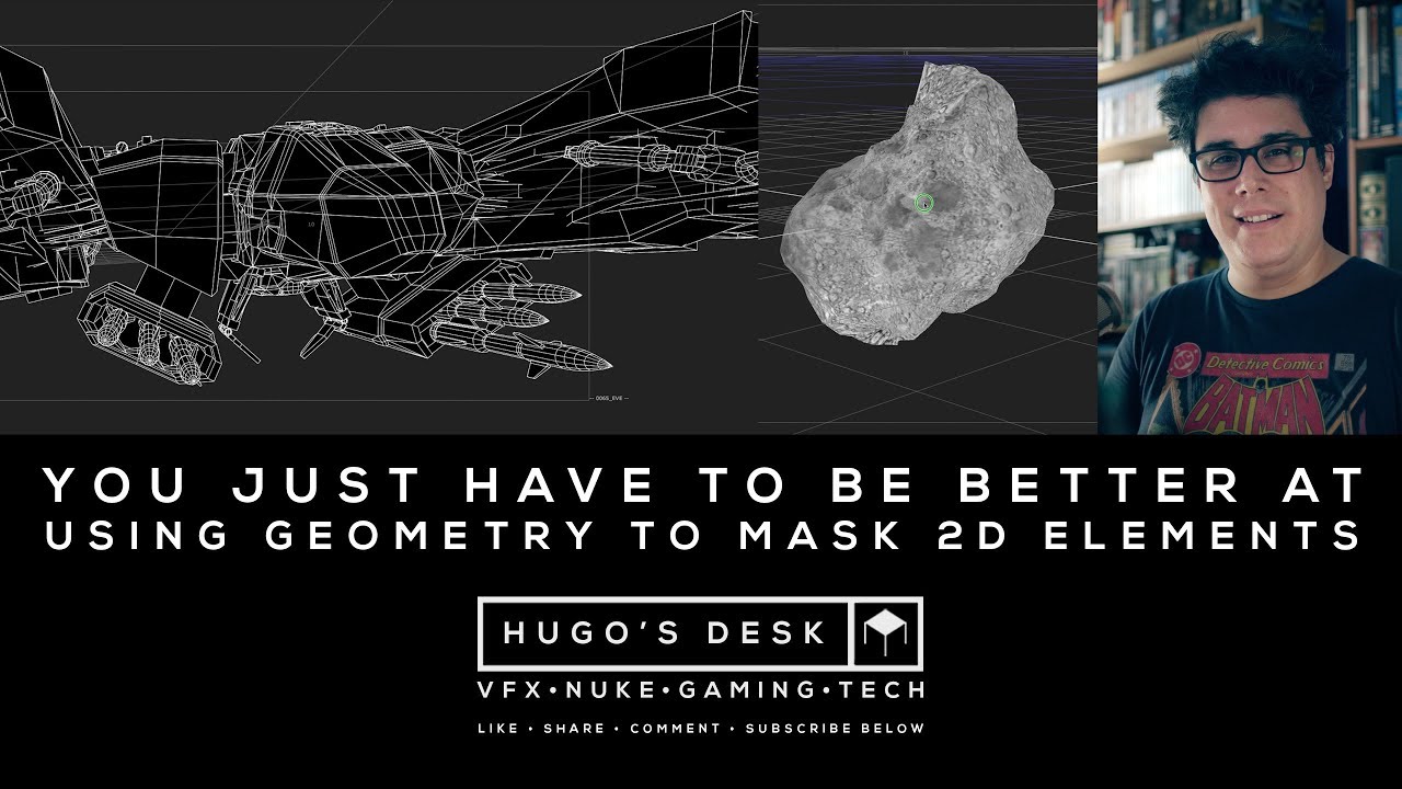 Как использовать 3D-геометрию для маскировки элементов и частиц в Nuke