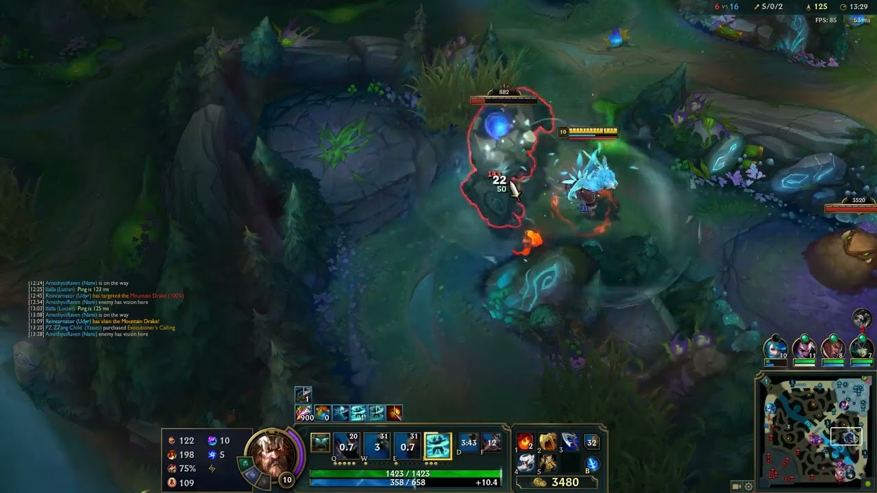 League Of Legends Ft Udyr On Jungle (Game 3475 Patch 13.1)