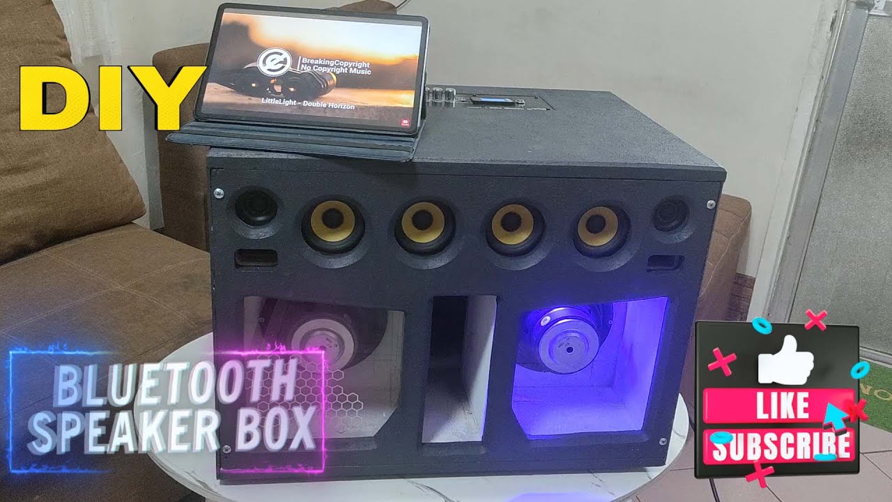 DIY HOW TO MAKE A BLUETOOTH SPEAKER BOX | Walang pambili ng JBL Party Box | ZK HT21 Amplifier