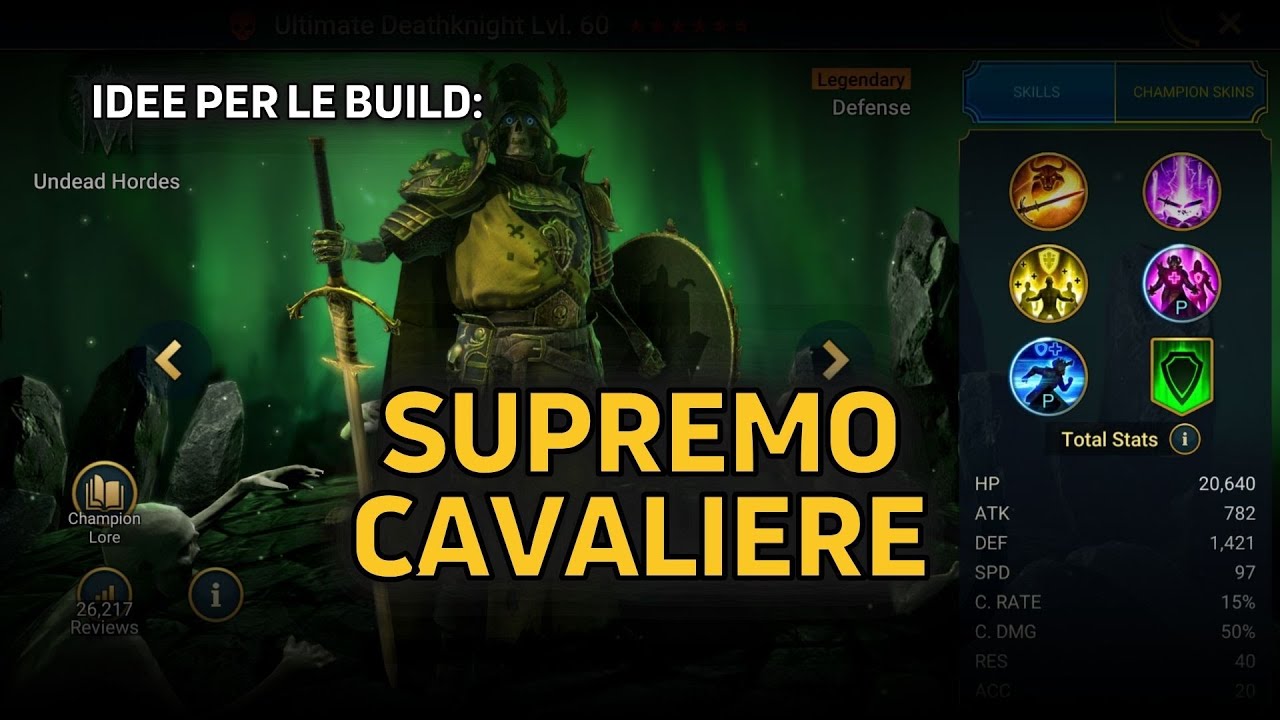 🇮🇹 💡 Idee per le build: SUPREMO CAVALIERE 💡 in Raid Shadow Legends