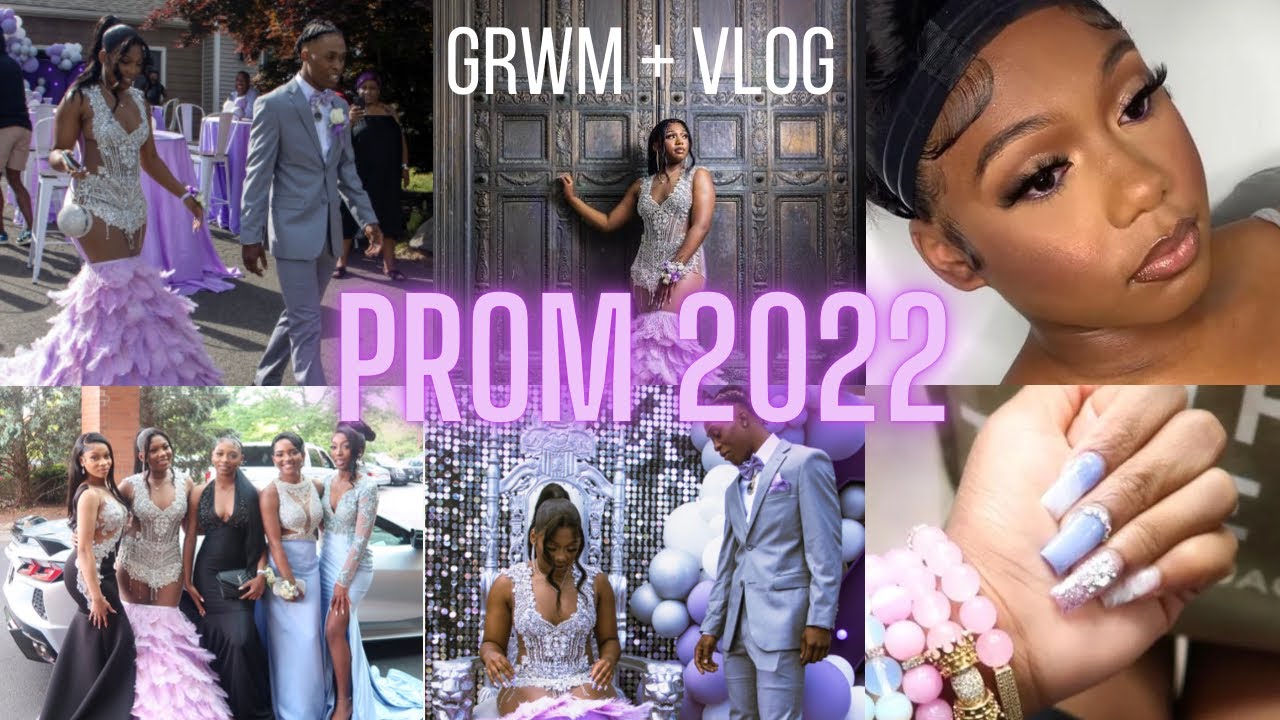 Grwm + mini vlog for Senior Prom! Nails, Hair, Makeup, etc