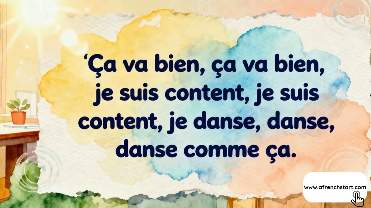 Ça va bien lyrics video | Learn French - Songs for Kids