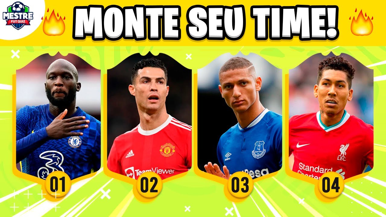 ESCOLHA AS CARTAS SURPRESAS E MONTE SEU TIME DA PREMIERE LEAGUE | QUIZ DE FUTEBOL