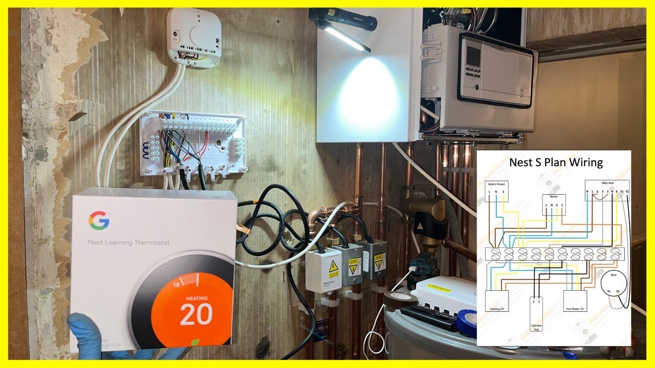 S Plan Wiring Install (Nest Thermostat) - How To Wire Central Heating System From Scratch | Vaillant