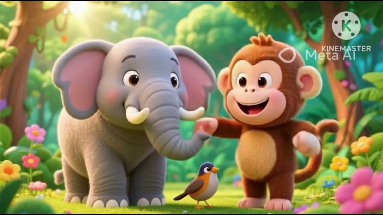 #cartoonvideo हाथी और बंदर की दोस्ती Shailendra Rana 