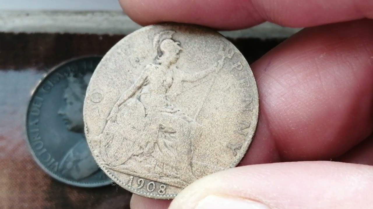 45.000$€ 121 YEARS OLD ONE PENNY 1900 Queen Victoria, King Edwards VII, King George V, Elizabeth II