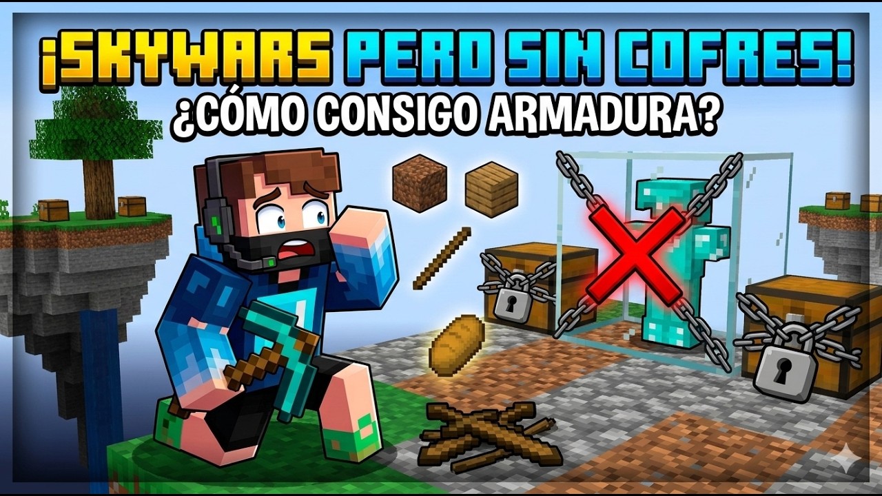 SkyWars PERO no puedo lootear Cofres | Minecraft Bedrock