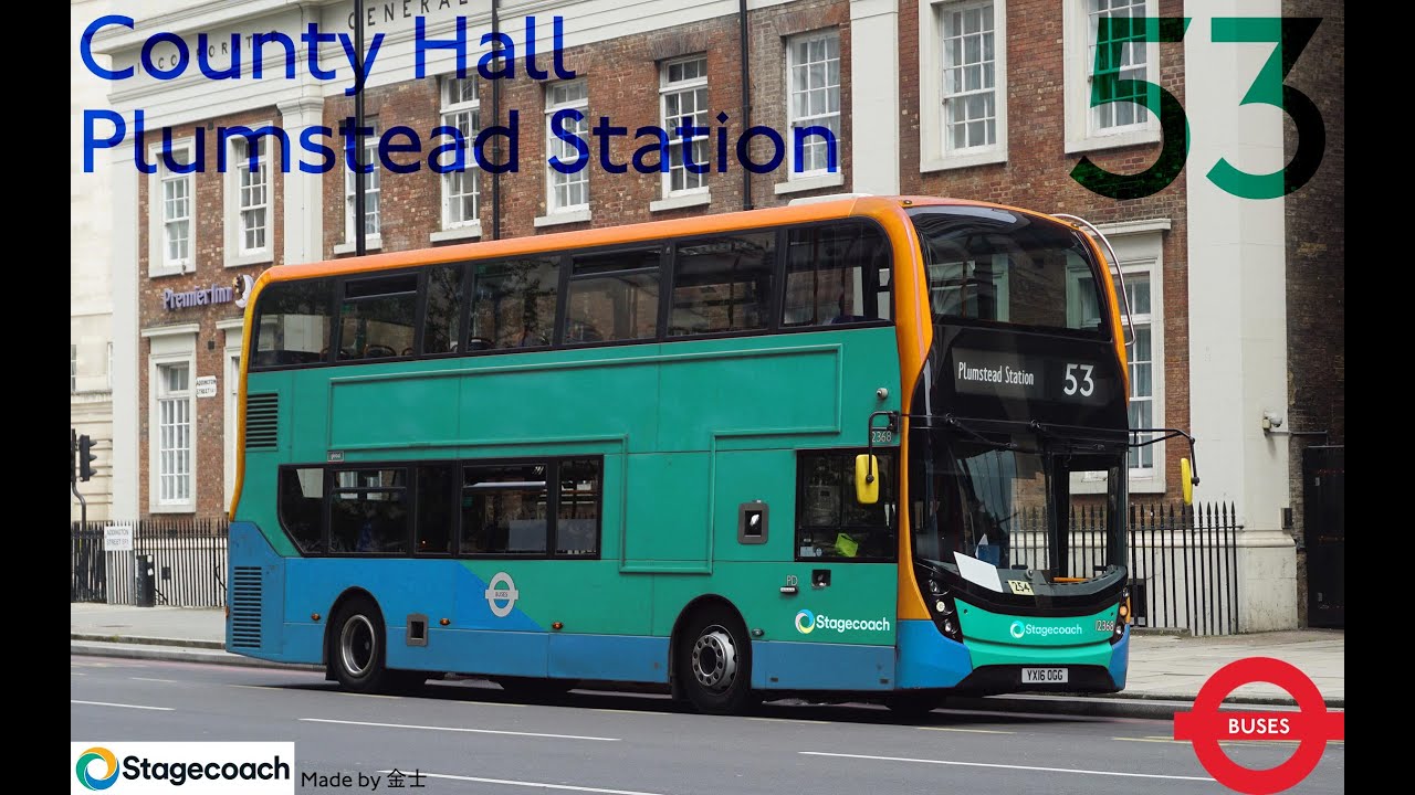 London Buses: County Hall 53 Plumstead Station