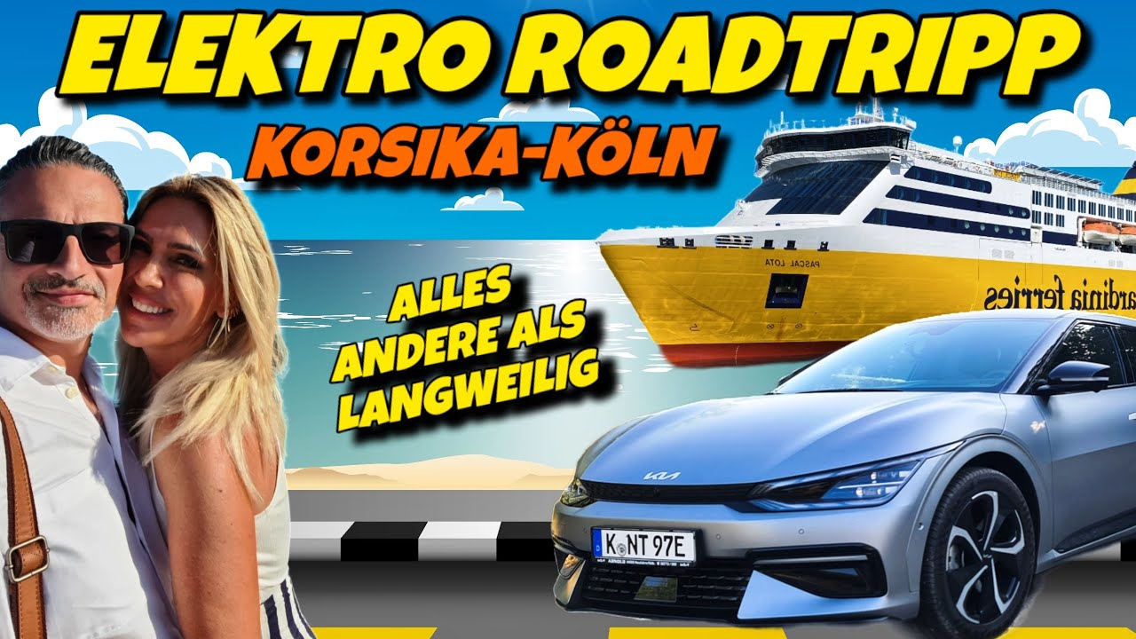Langstrecke im Kia EV6! Korsika - Köln mit der Fähre. Avignon + Pont du Gard  Roadtrip