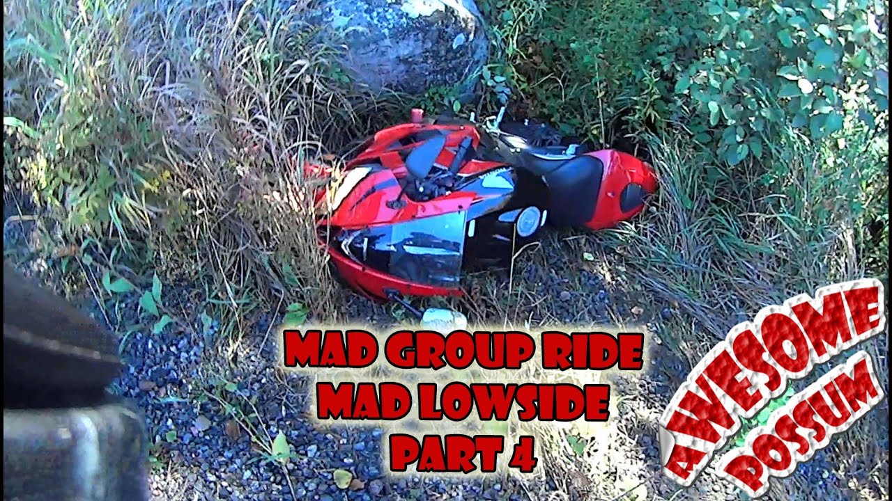 Mad Group Ride ~ Motorcycle Crashes into a Rock