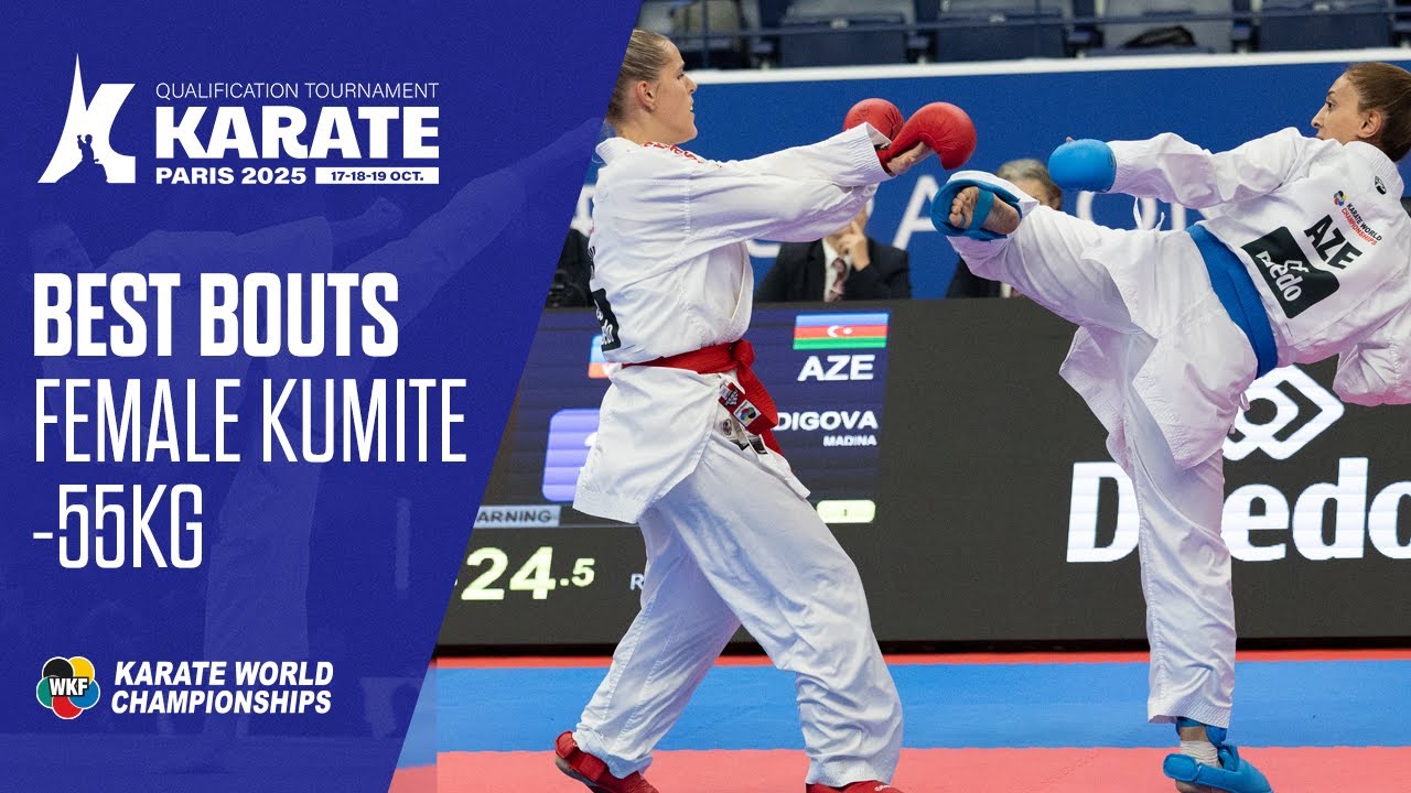Best KARATE Bouts of Paris Qualification Tournament: FEMALE KUMITE -55KG | WORLD KARATE FEDERATION