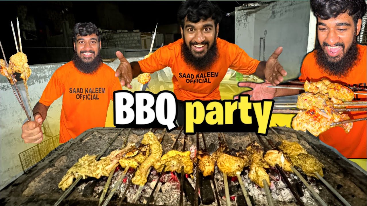BBQ party at Home & 14 August celebration || late night bbq party 