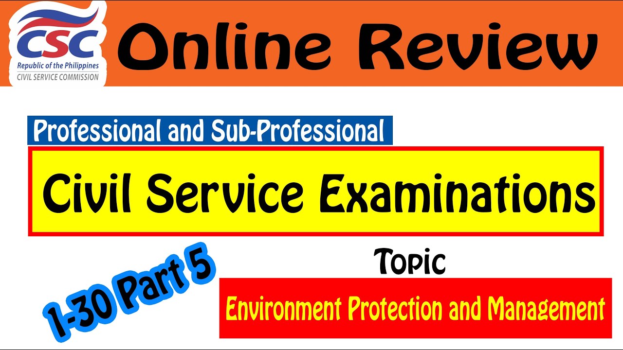 Civil Service Exam Reviewer Part 5 General Information 2025 | CSE Online Reviewer 2025