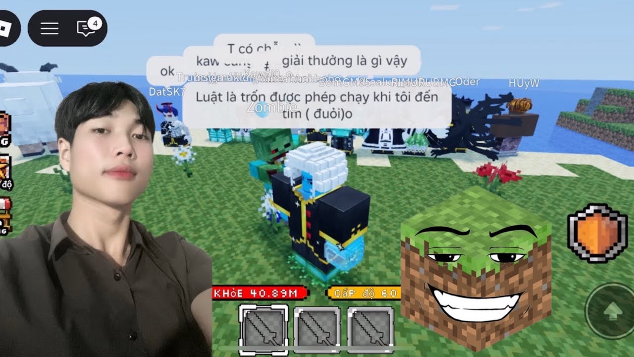 Thử Thách Trốn Tìm Phiên Bản Roblox Kết Hợp Với Minecraft Trong Blox Loot!
