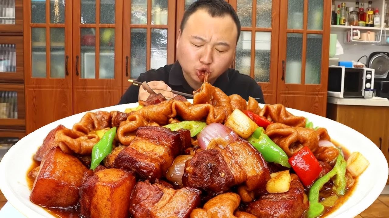 🔥【红烧肥肠五花肉】阿强出肥肠五花肉神仙CP！软糯弹牙滋滋冒油！这神仙搭配狂炫三碗饭！