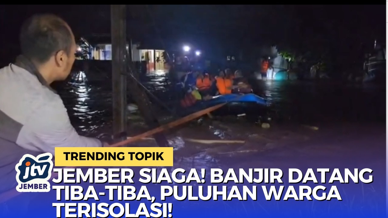 BANJIR MENDADAK JEMBER: Detik-detik Evakuasi Lansia & Pasien Stroke!