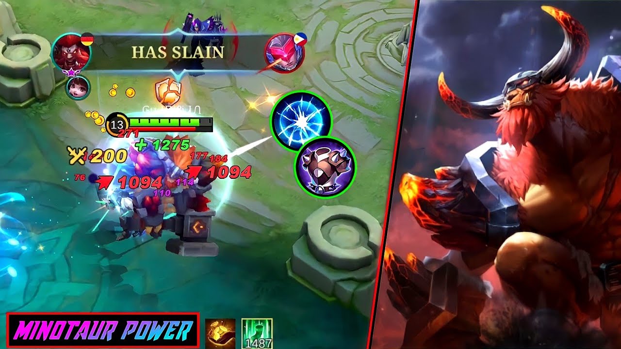 mlbb minotaur power ** mm and jungler nab#mlmeta #mlbbminotaur