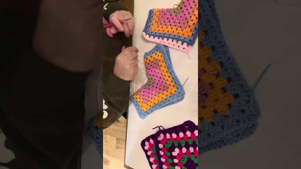 Crochet hexagon cardigan tutorial part 2 join as you go