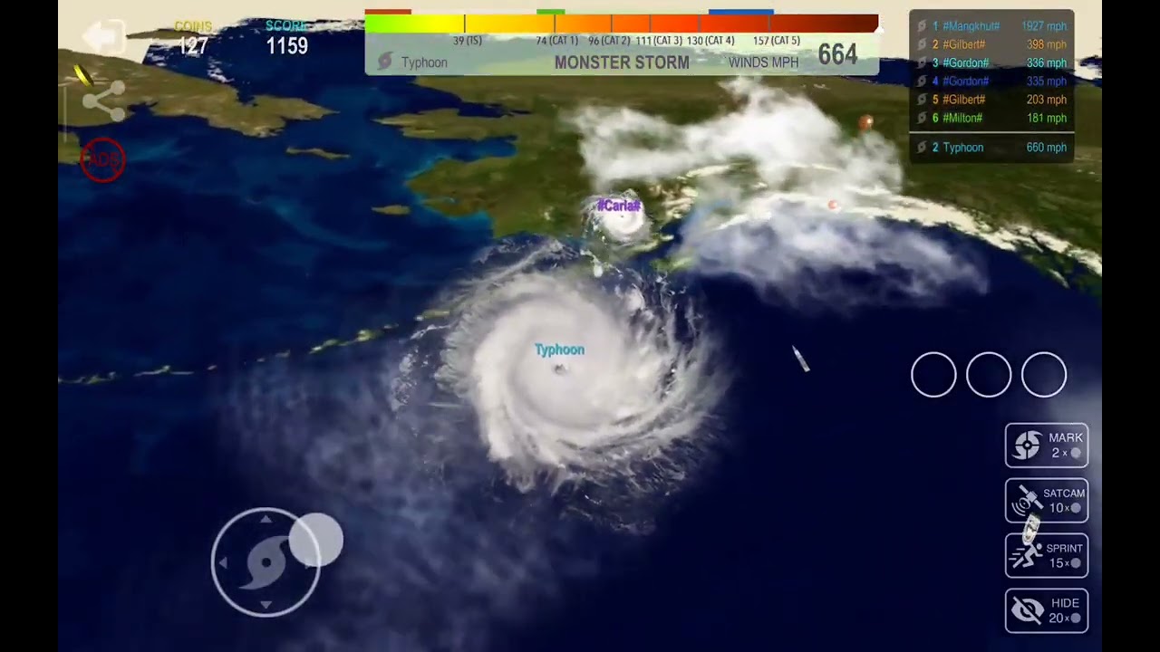 [聖誕節特輯] [250訂閲特輯] Hurricane.io  颱風.io  挑戰在離線 (Offline) 版不用 Symbol 風速超過1000MPH!