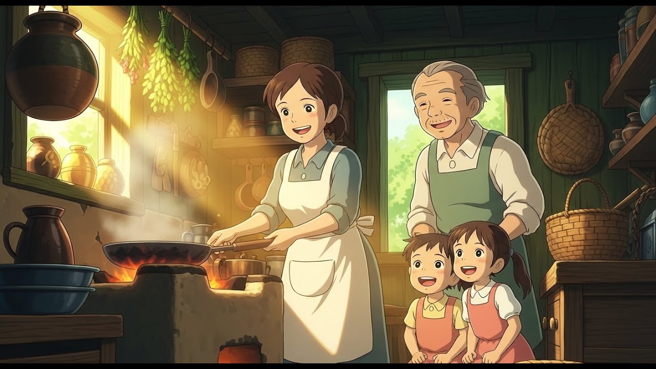 Life in a Quiet Village | Ghibli-Inspired Relaxing ASMR Film