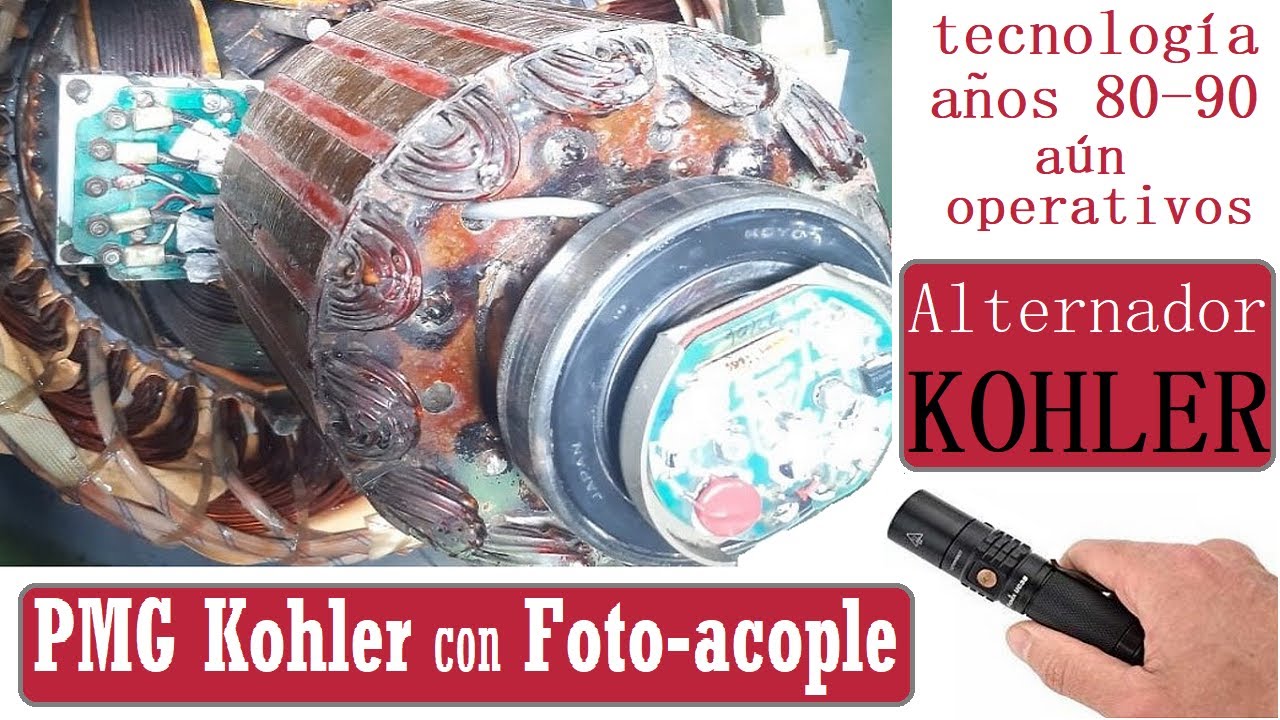 Generador PMG Kohler con fotoacople. Sys de Excitación Alternador: AVR & LED & FOTOTRANSISTOR & PMG.