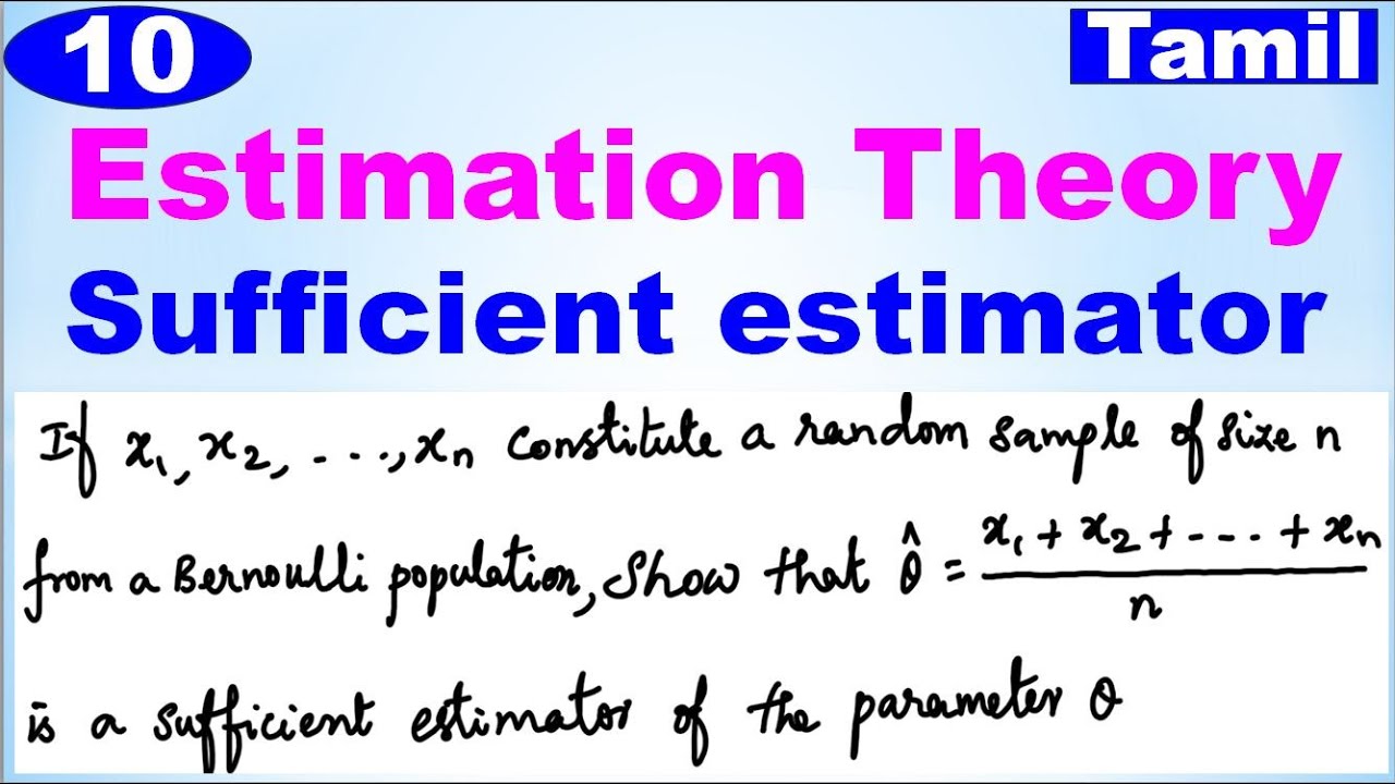 MA3391| Probability & Statistics | Unit 3 | Estimation Theory | Sufficiency | Sufficient Estimator