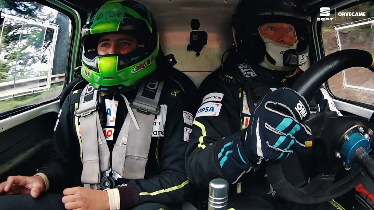 Subida Moya 2020 de Jose Mari Ponce junto al ganador del sorteo de copiloto de SEAT Orvecame