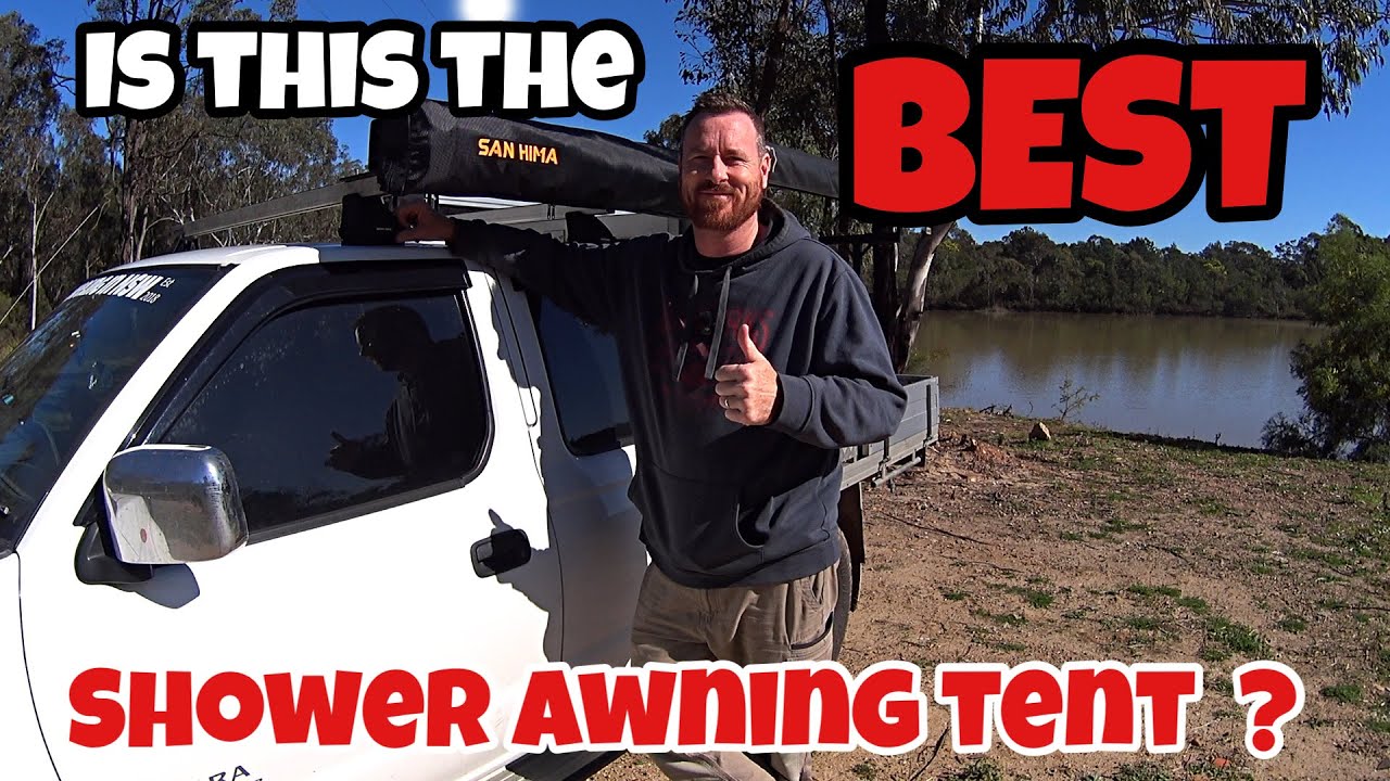 San Hima Shower Awning Review | Instant Ensuite Tent w/ 90° Swing Arm from VicOffroad 4x4 - PSI