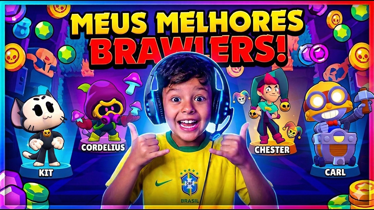 CONSEGUI TODOS ESSES? MEUS BRAWLERS FAVORITOS DO BRAWL STARS!