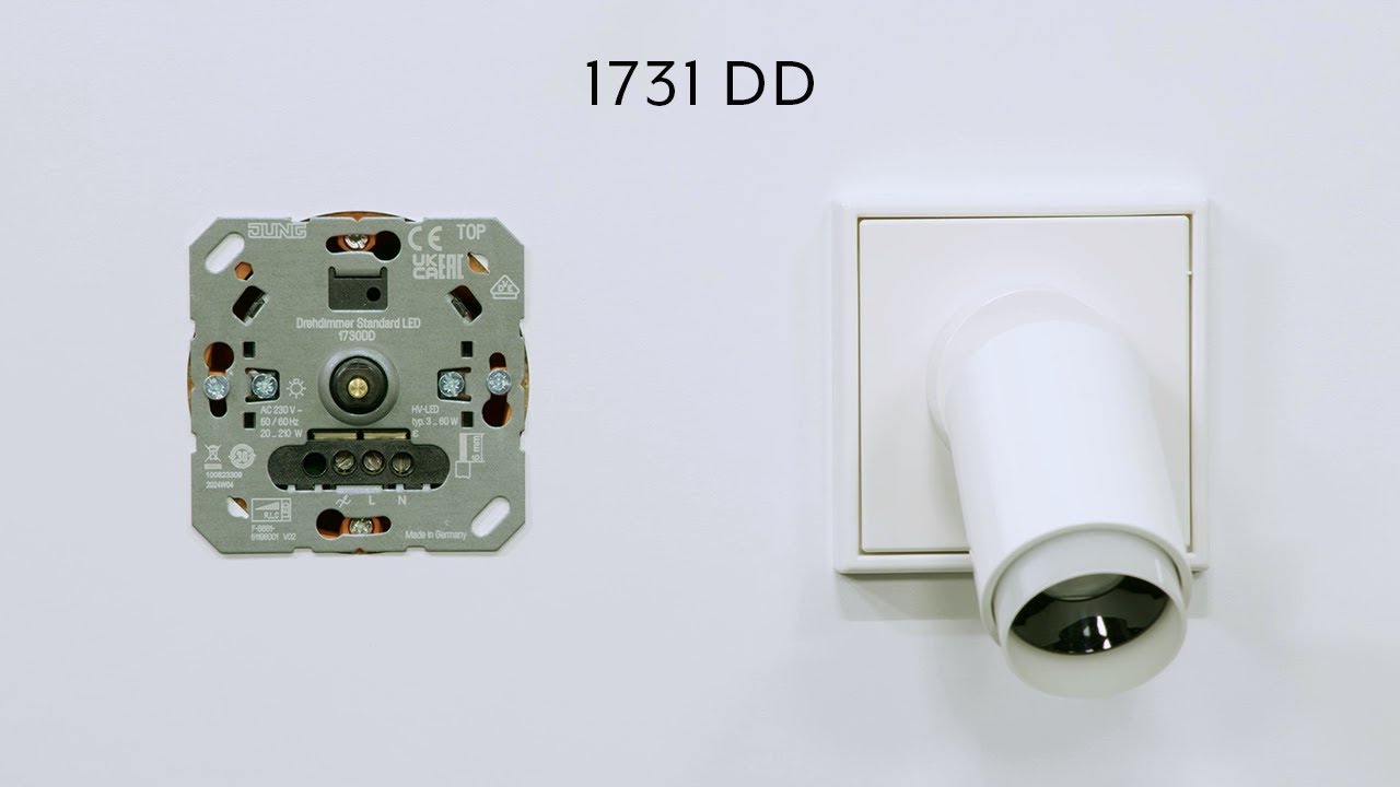 JUNG rotary dimmer universal LED with satellite input – 1731 DD