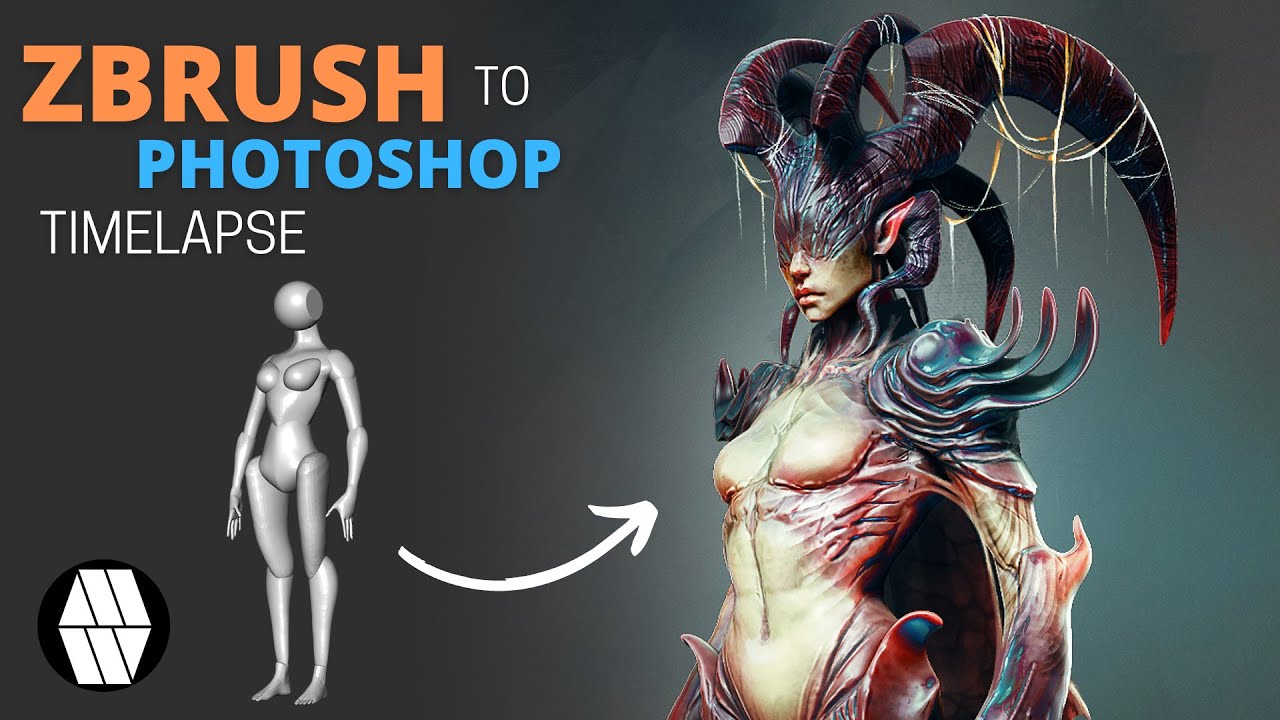 ZBrush to Photoshop Timelapse - 'Demon Princess'' Personal Project