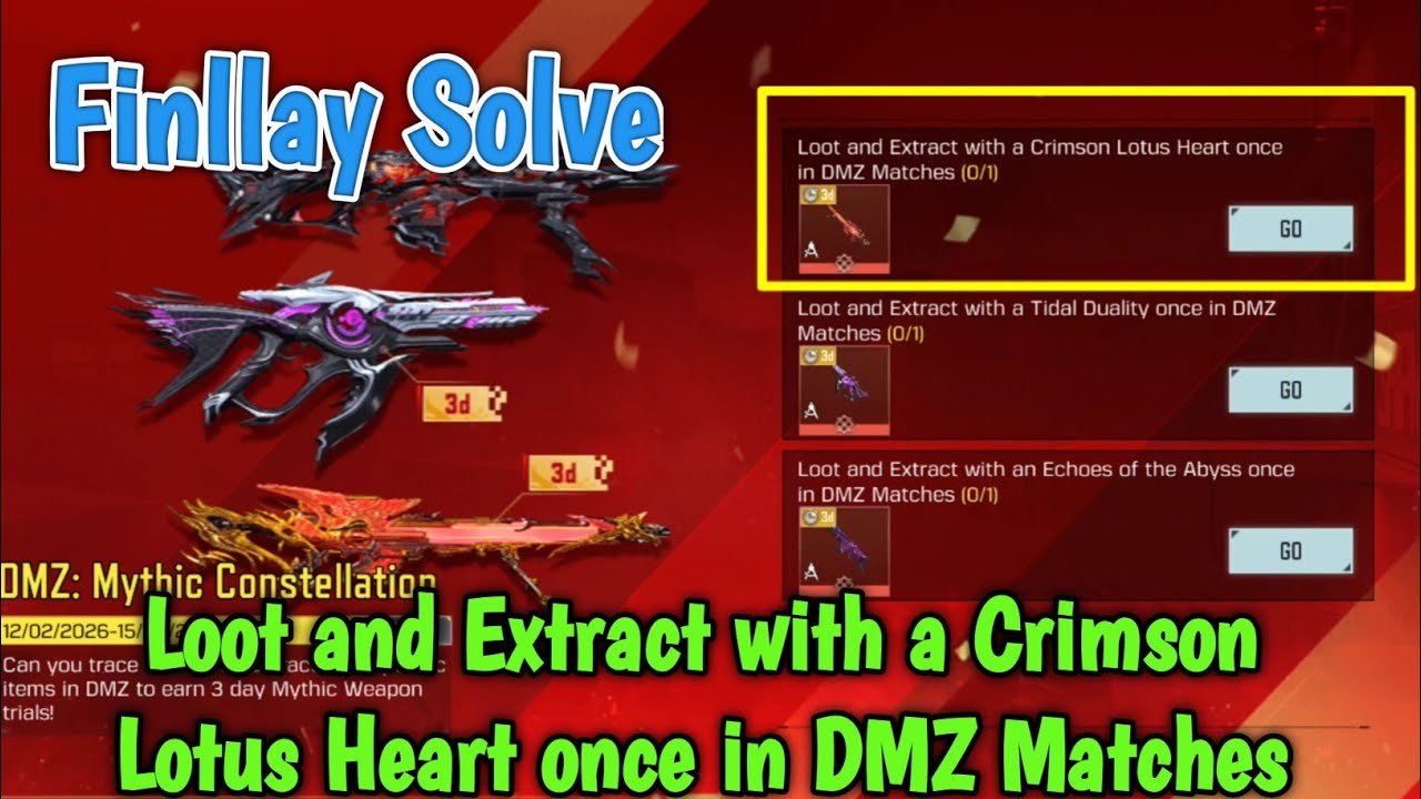 *Slove* How To Loot and Extract with a Crimson Lotus Heart once in DMZ Matches in codm 2026 