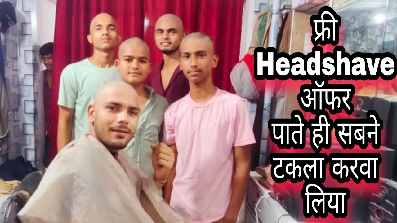 Headshave /Forced headshave/headshave करने का आसान तारिक,Full Clean headshave by India barbar!