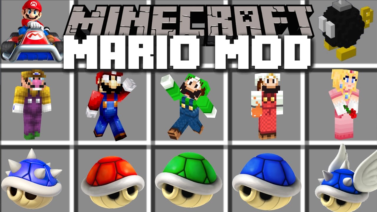 Minecraft MARIO MOD / TRAVEL TO THE MARIO DIMENSION AND FIGHT MONSTERS!! Minecraft