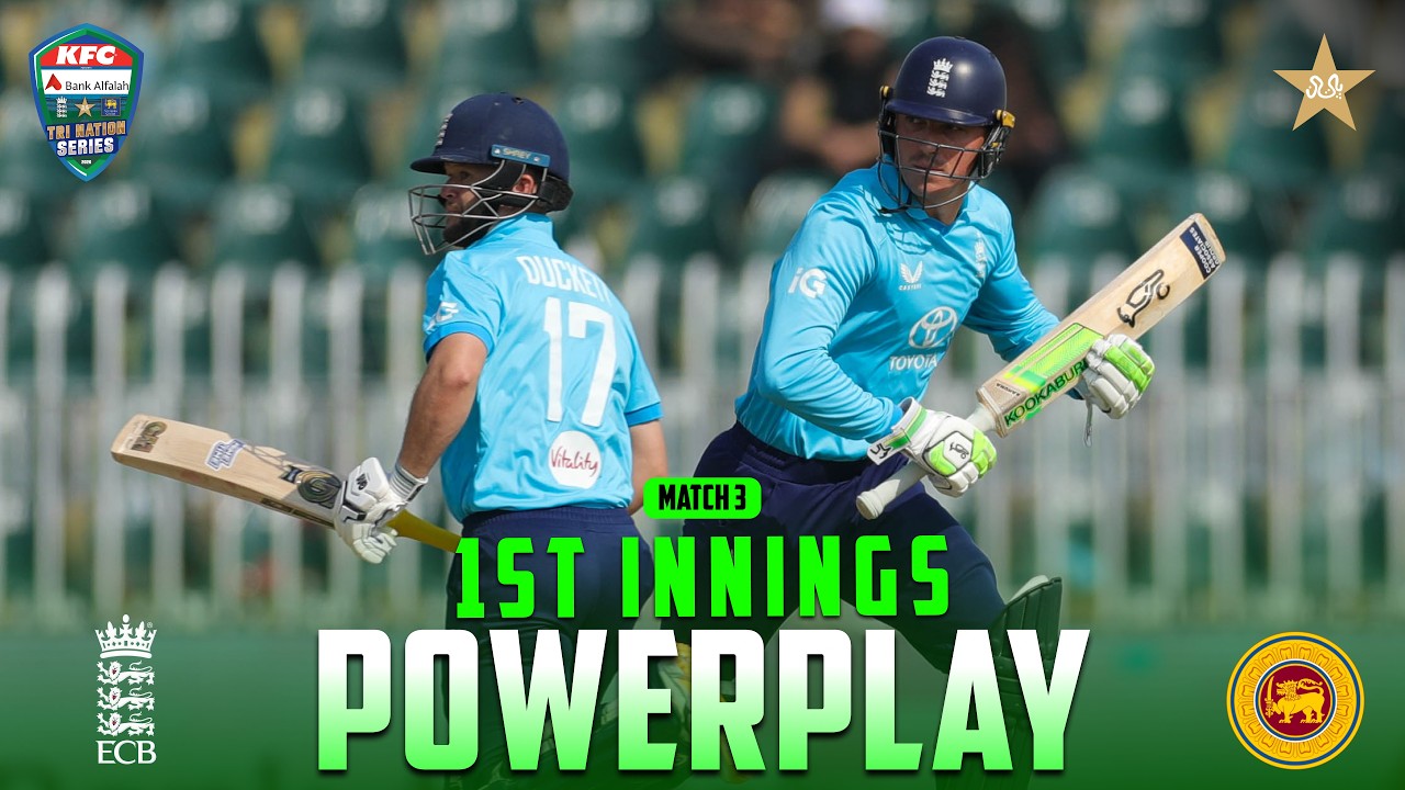 1st Innings Powerplay | England vs Sri Lanka | Match 3 | Pakistan ODI Tri-Series 2026 | PCB | MZS1J