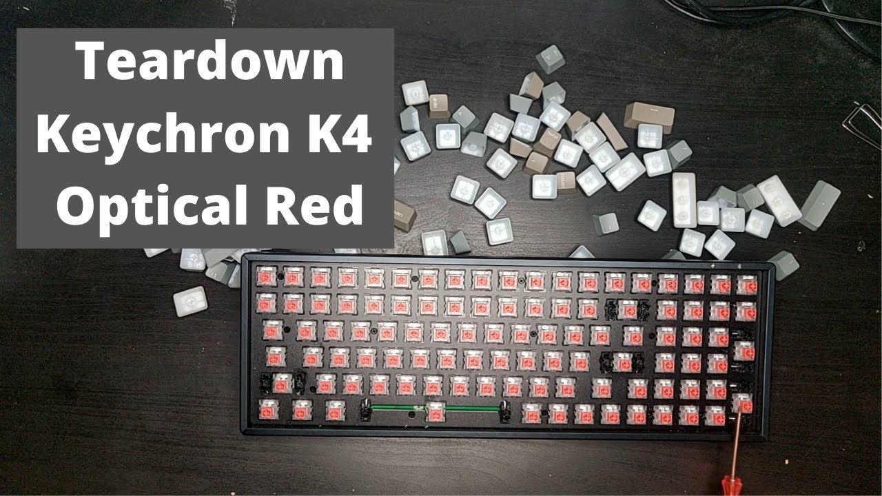 Keychron K4 optical red switches keyboard and switch teardown, are LK switches hot swappable?