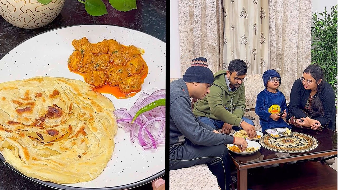On special demand | Ghee roast Mushroom | malabar Paratha | kerala parota | लच्छा पराठा