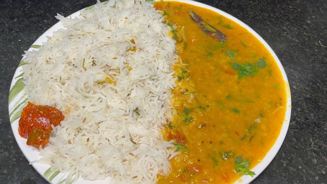 Hyderabadi khatti daal recipe | Dal and jeera rice recipe 