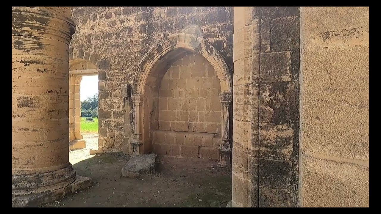 Historical village in potamia and agios sozomenos church Nicosia Cyprus