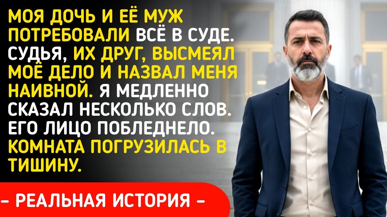 Моя дочь и её муж потребовали всего в суде, но когда я сказал несколько слов, они...