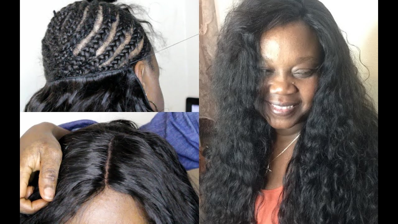 How To Do Full Sewin Weave | With Lace Closure No Glue