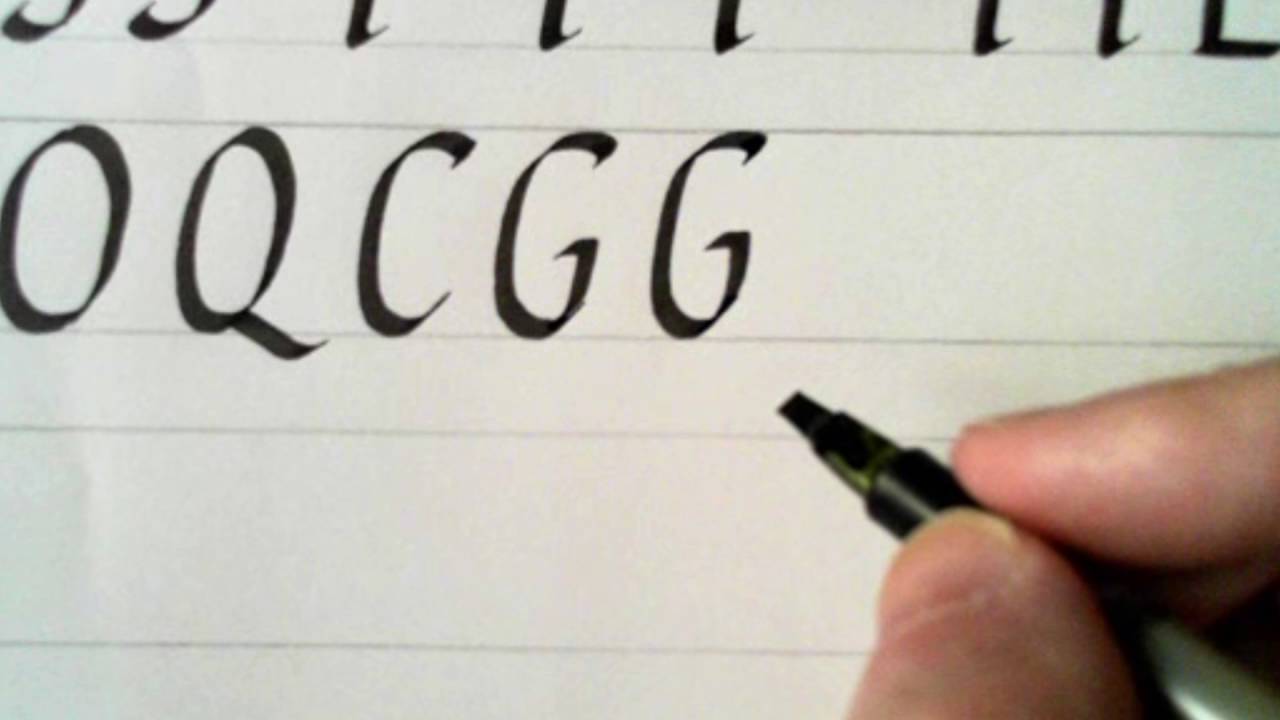 Calligraphy 41 Italic Capitals O, Q, C, G