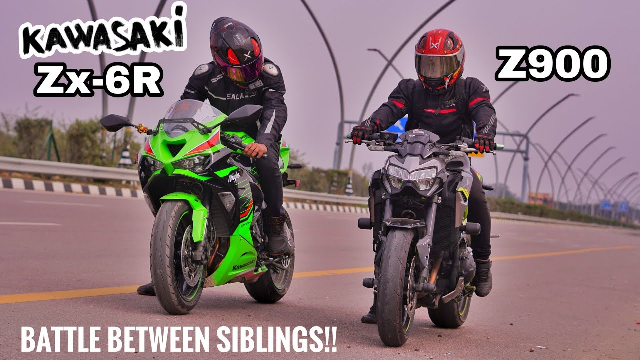 Kawasaki Ninja Zx6r 2024 Vs Kawasaki Z900 Drag Race Showdown! What's Next?! 😱
