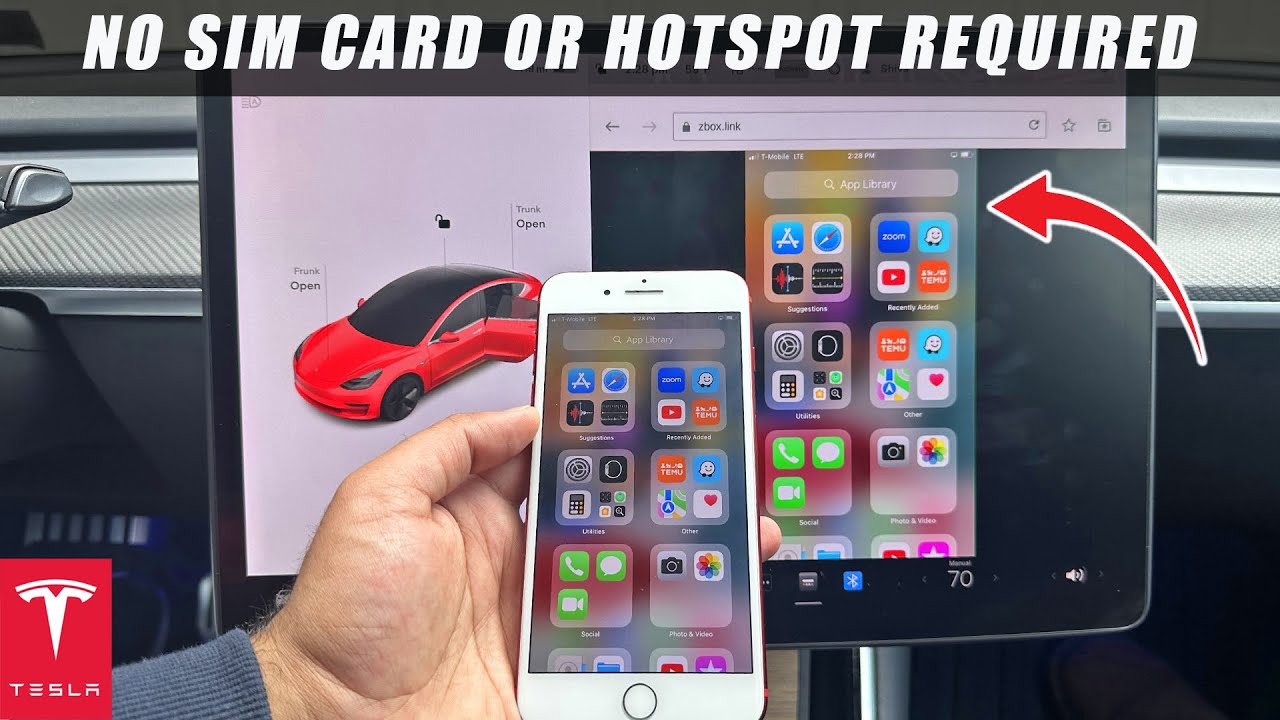 Tesla Phone Mirroring | Carplay | Android Auto Now Available On The Main Screen 2023