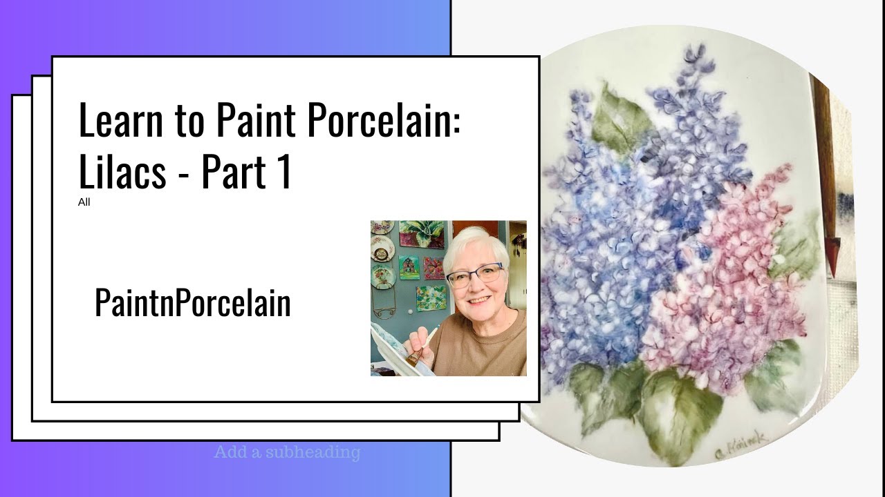 EASY Painting Lilacs On Porcelain: Step-by-step Tutorial Part 1