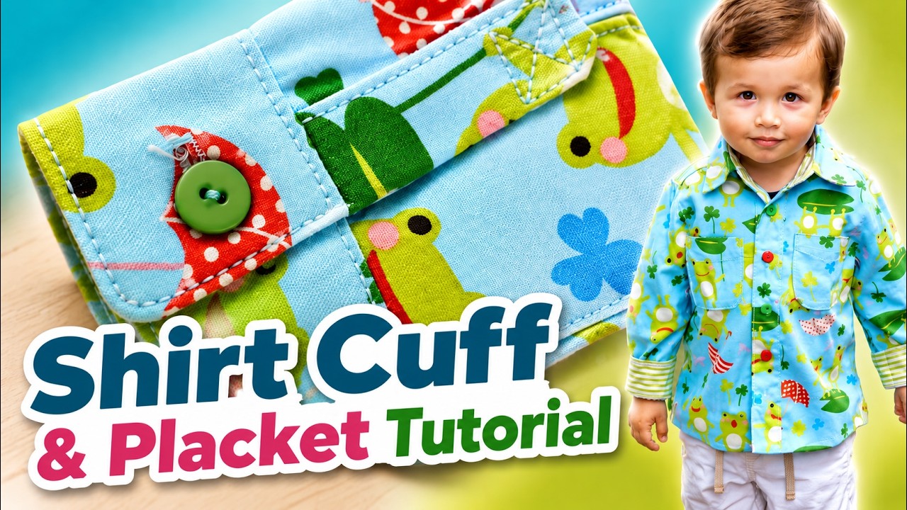 How to sew a Shirt Sleeve with Placket & Cuffs like 1,2,3...