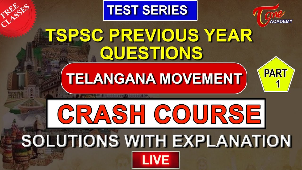 Telangana Movement MCQs Live | Crash Course For All Competitive Exams | Tone Academy