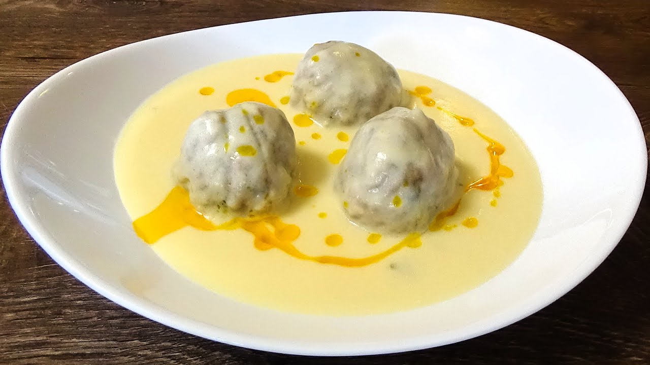 Фрикадельки с белым соусом. Необыкновенно вкусно!