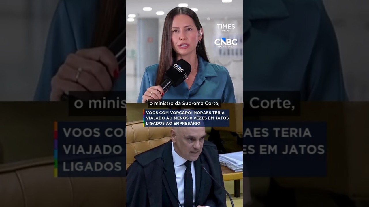 Voos com Vorcaro: Moraes teria viajado ao menos 8 vezes em jatos ligados ao empres&aacute;rio #shorts