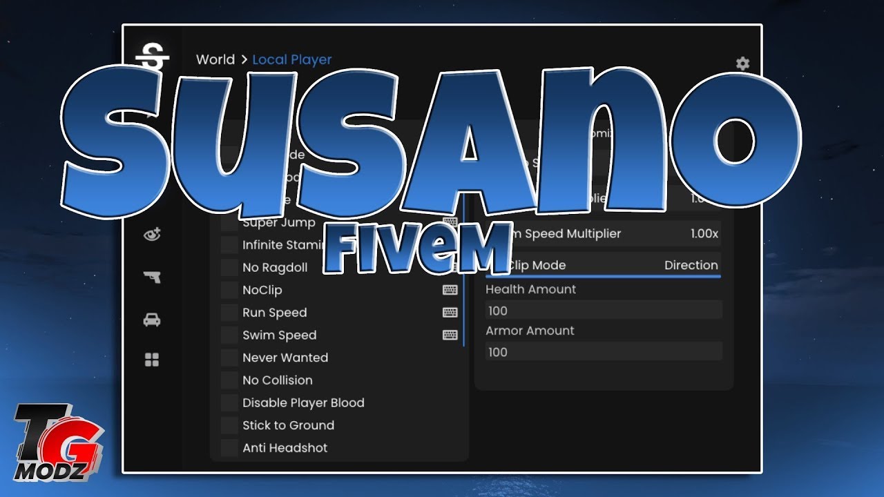 The best susano showcase that you'll ever see in FiveM